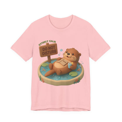 Otterly Calm Otter 3D Art Graphic T‑Shirt