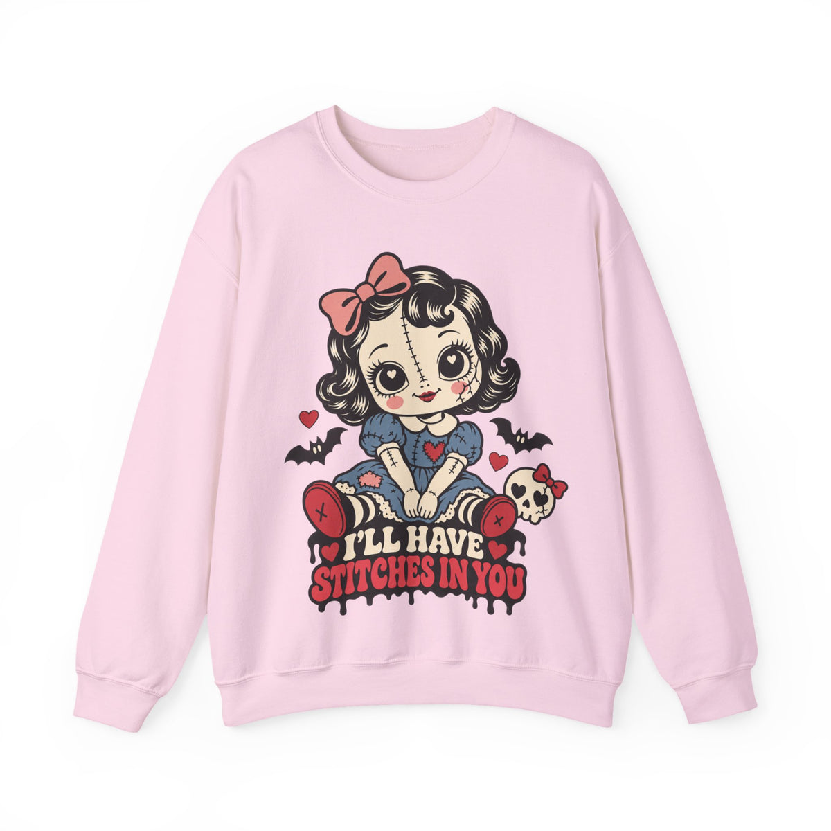 I'll Have Stitches in You Doll Halloween Crewneck Sweatshirt