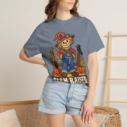 Farm Raised Scarecrow Pumpkin Patch Graphic T-Shirt