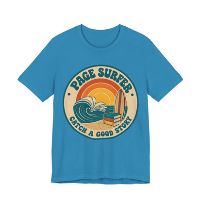 Retro Page Surfer: Catch a Good Story Graphic T-Shirt