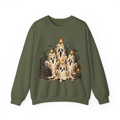 Melting Ghost Candles Crewneck Sweatshirt