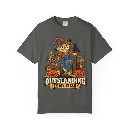 Outstanding In My Field Scarecrow Halloween Graphic T-Shirt