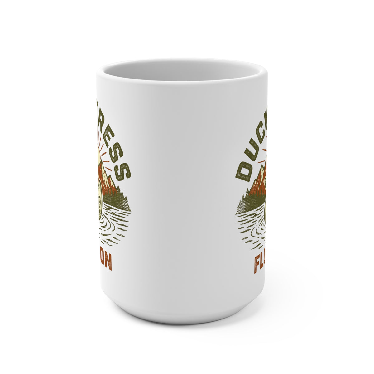 Duck Stress Float On Mug — Funny 15oz Ceramic Coffee Cup