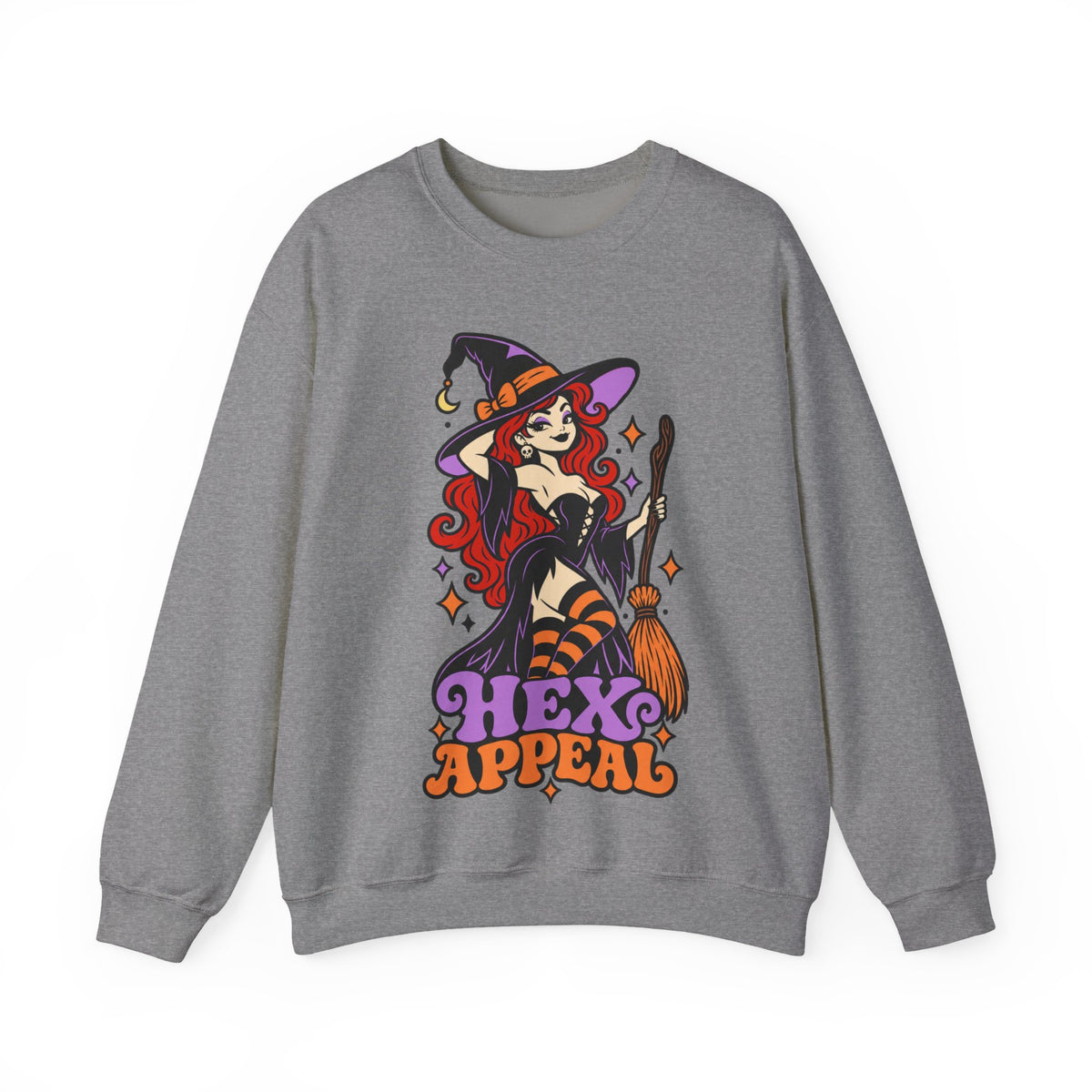 Hex Appeal Retro Pinup Witch Crewneck Sweatshirt