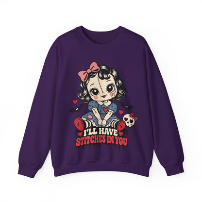I'll Have Stitches in You Doll Halloween Crewneck Sweatshirt
