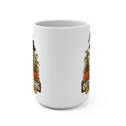 "Outstanding in My Field" Halloween Scarecrow Ceramic Mug 15oz