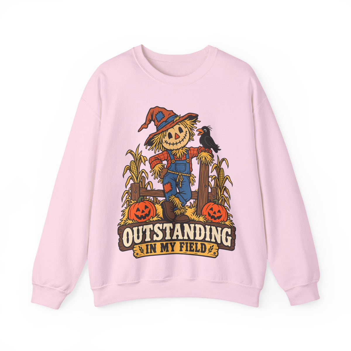 Outstanding in My Field  Scarecrow Crewneck Sweatshirt