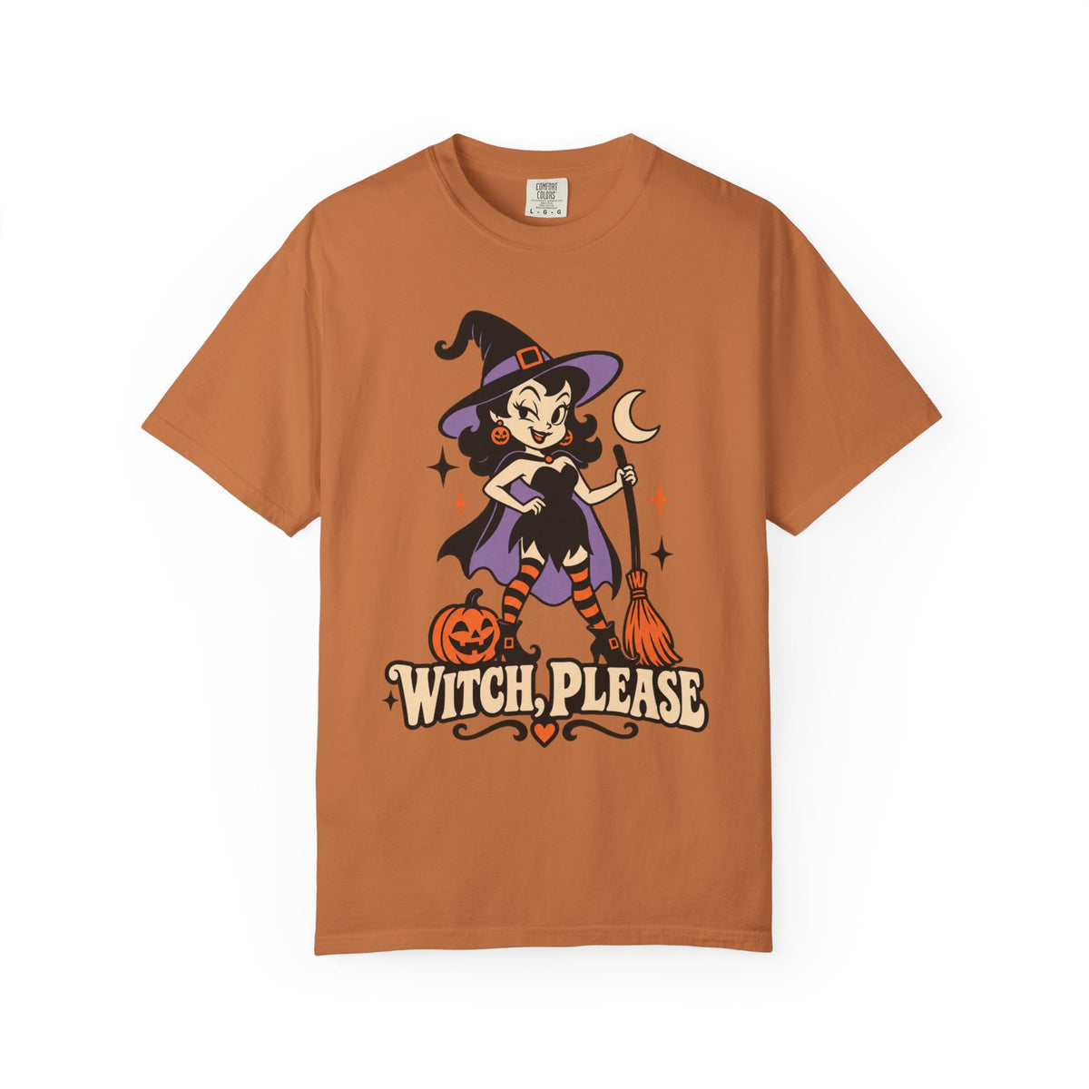 Witch, Please Retro Witch Halloween Graphic T-Shirt