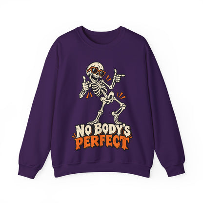 "No Body's Perfect" Skeleton Crewneck Sweatshirt