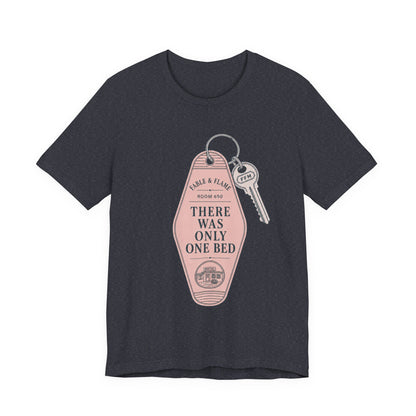 "There Was Only One Bed" Retro Motel Keychain Graphic T-Shirt