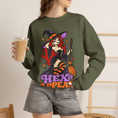 Hex Appeal Retro Pinup Witch Crewneck Sweatshirt