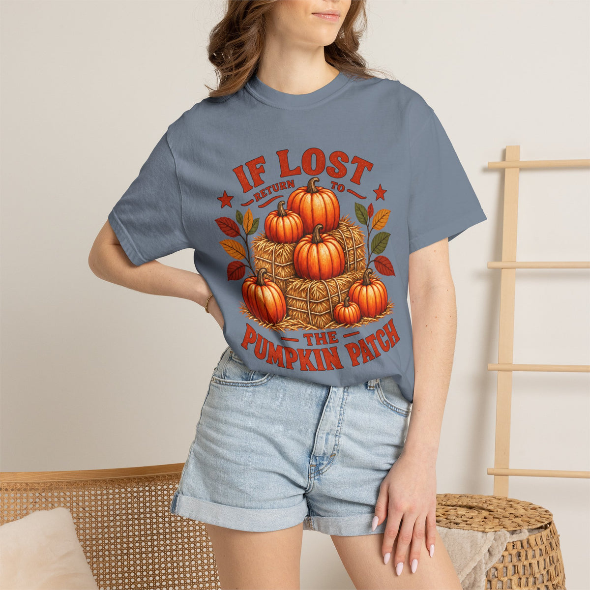 If Lost Return to the Pumpkin Patch Fall Graphic T-shirt