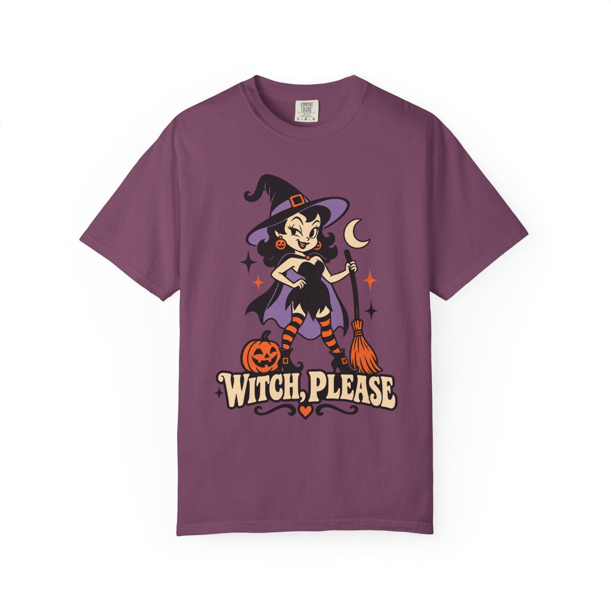 Witch, Please Retro Witch Halloween Graphic T-Shirt