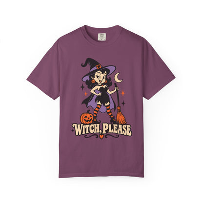 Witch, Please Retro Witch Halloween Graphic T-Shirt