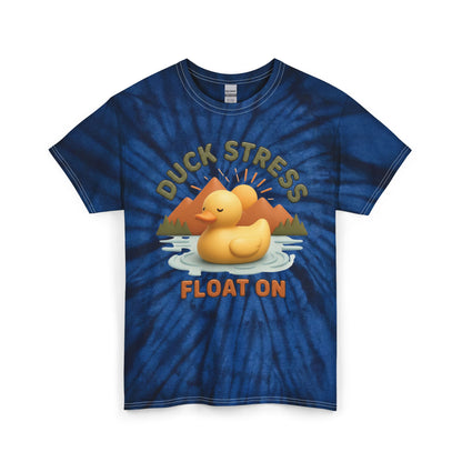 Duck Stress Float On Tie-Dye 3D Art Graphic T-Shirt