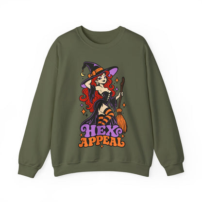 Hex Appeal Retro Pinup Witch Crewneck Sweatshirt