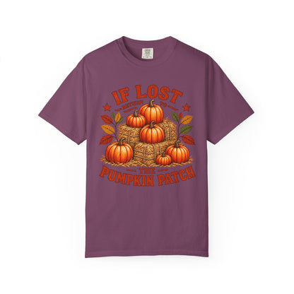 If Lost Return to the Pumpkin Patch Fall Graphic T-shirt