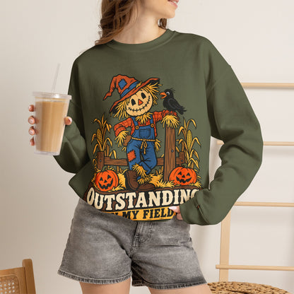 Outstanding in My Field  Scarecrow Crewneck Sweatshirt