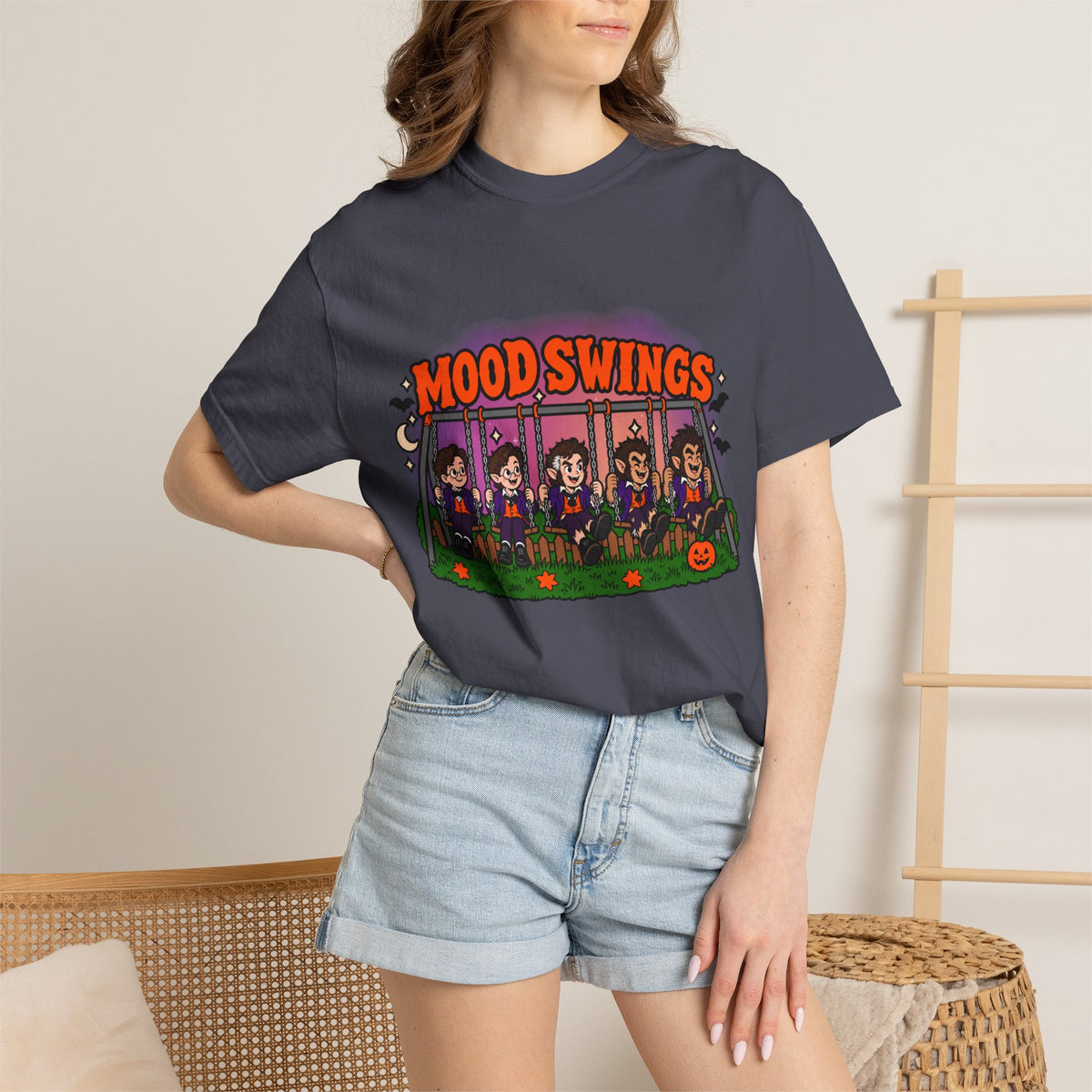 Mood Swings Boy Werewolf Halloween GraphicT-Shirt