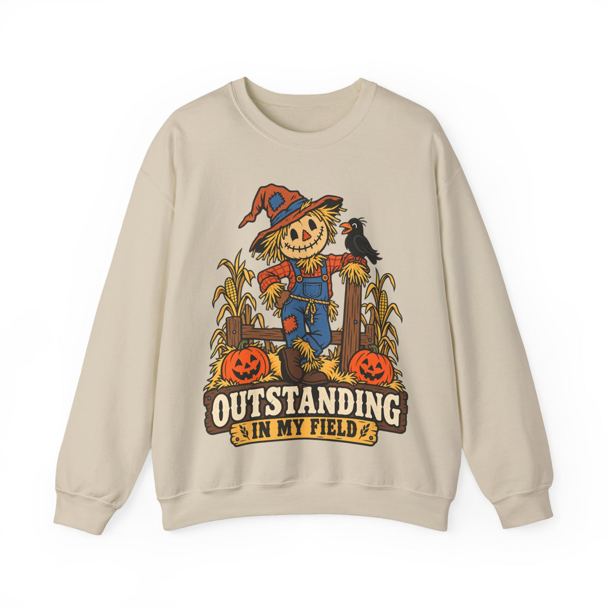 Outstanding in My Field  Scarecrow Crewneck Sweatshirt