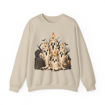 Melting Ghost Candles Crewneck Sweatshirt