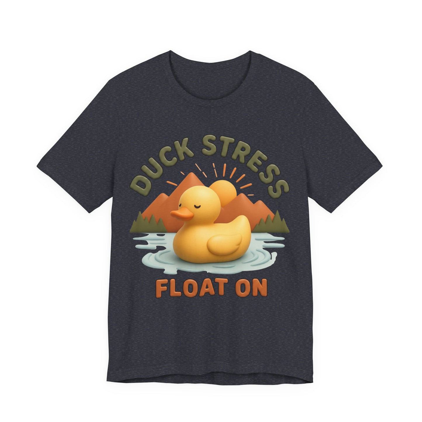 Duck Stress Float On 3D Art Graphic T-Shirt
