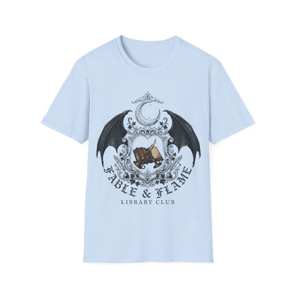 Table & Flame Library Club T-Shirt — Gothic Bookish Tee