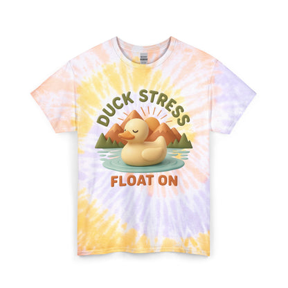 Duck Stress Float On Tie-Dye Graphic T-Shirt