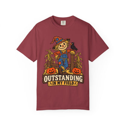 Outstanding In My Field Scarecrow Halloween Graphic T-Shirt