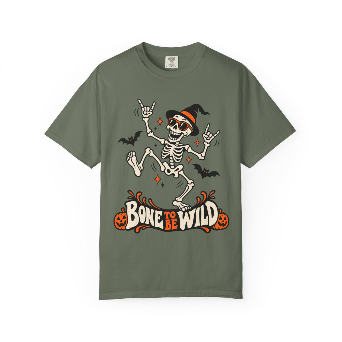 Bone to Be Wild Halloween Skeleton Graphic T-Shirt