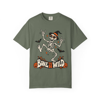 Bone to Be Wild Halloween Skeleton Graphic T-Shirt