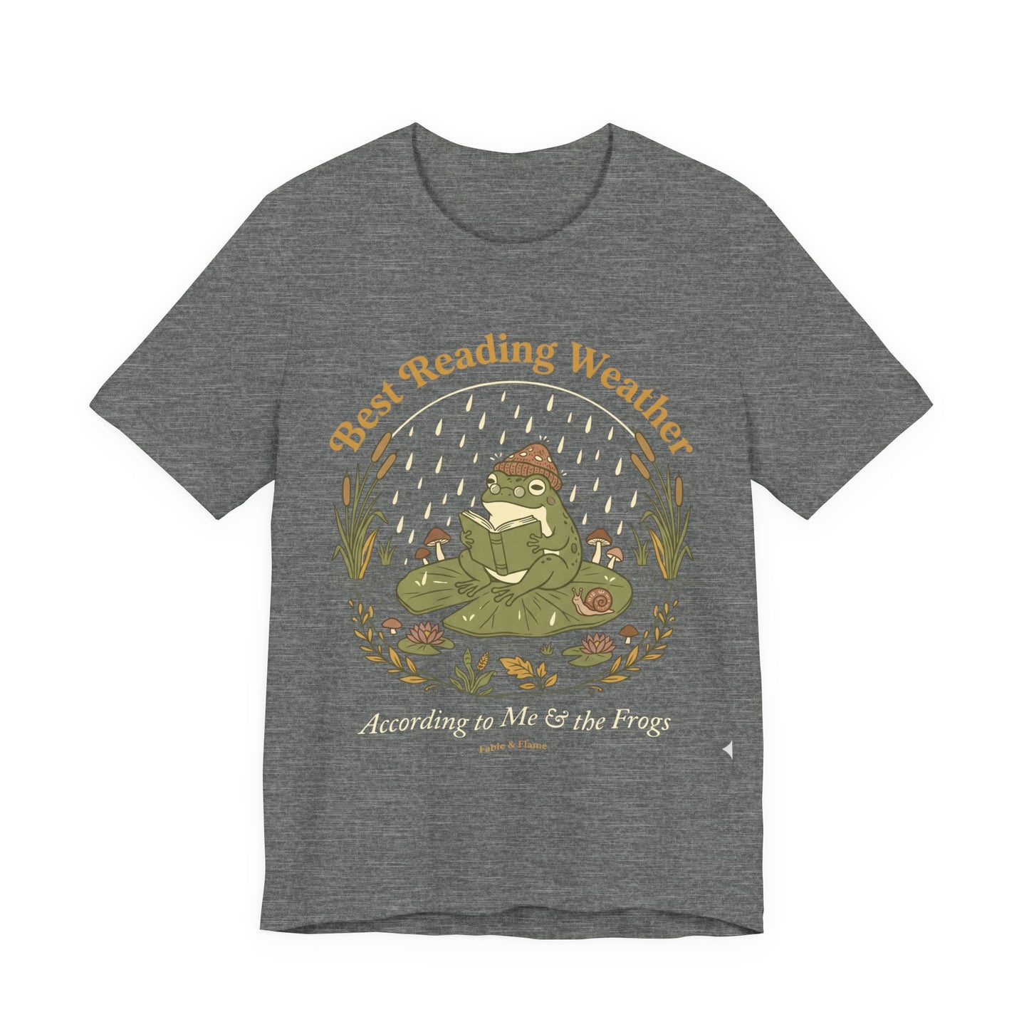 "Best Reading Weather" Frog Graphic Tee