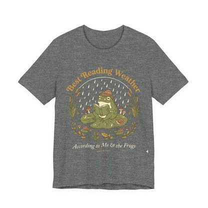 "Best Reading Weather" Frog Graphic Tee