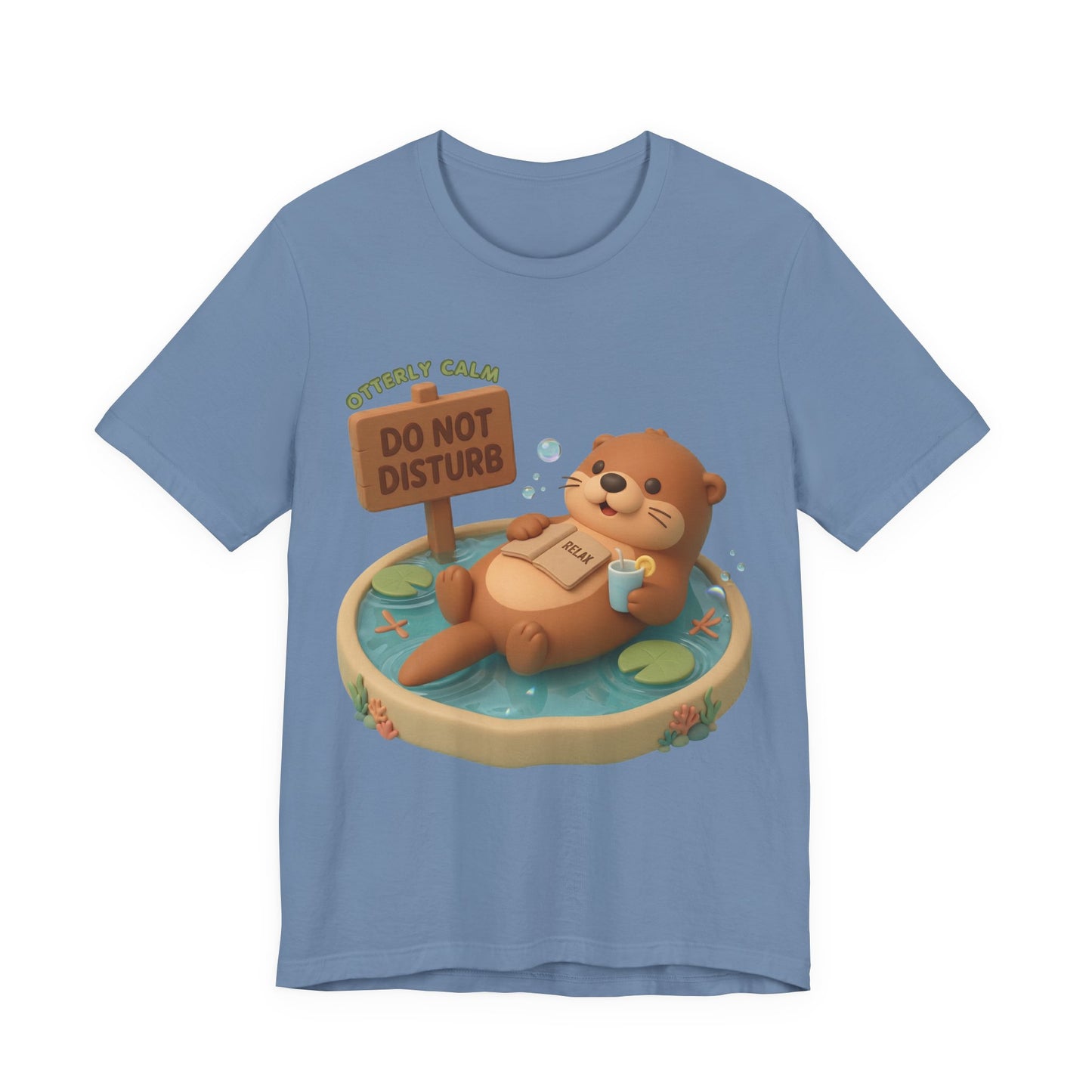 Otterly Calm Otter 3D Art Graphic T‑Shirt