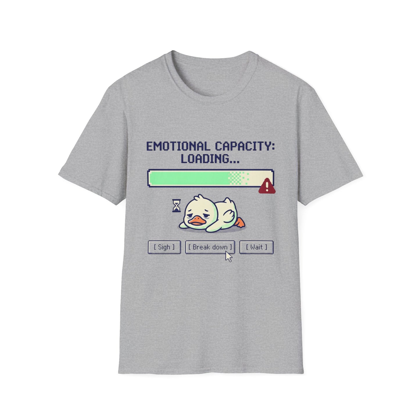 Emotional Capacity Loading Duck Graphic T-Shirt
