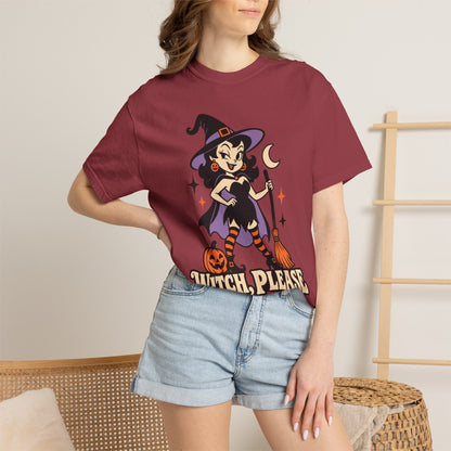 Witch, Please Retro Witch Halloween Graphic T-Shirt