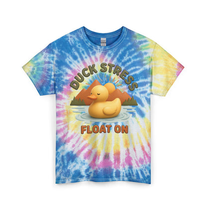 Duck Stress Float On Tie-Dye 3D Art Graphic T-Shirt