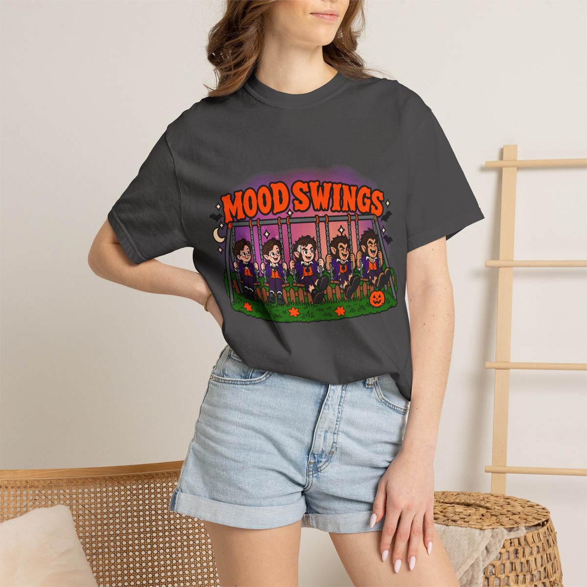 Mood Swings Boy Werewolf Halloween GraphicT-Shirt