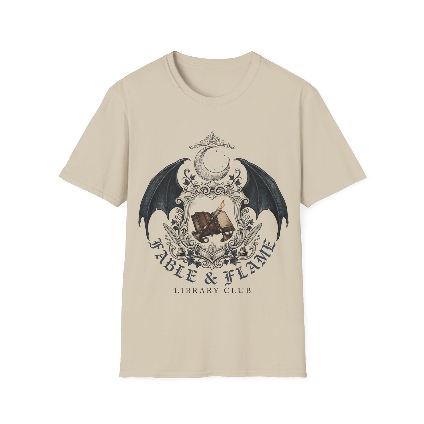 Table & Flame Library Club T-Shirt — Gothic Bookish Tee