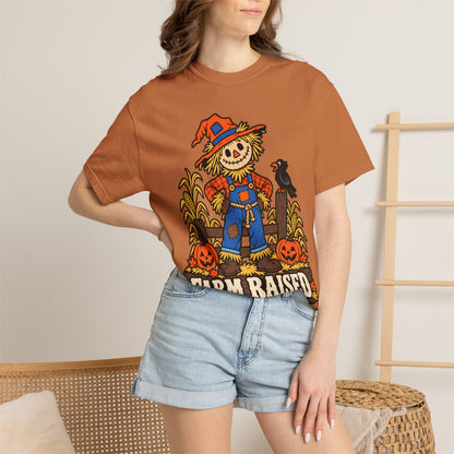 Farm Raised Scarecrow Pumpkin Patch Graphic T-Shirt
