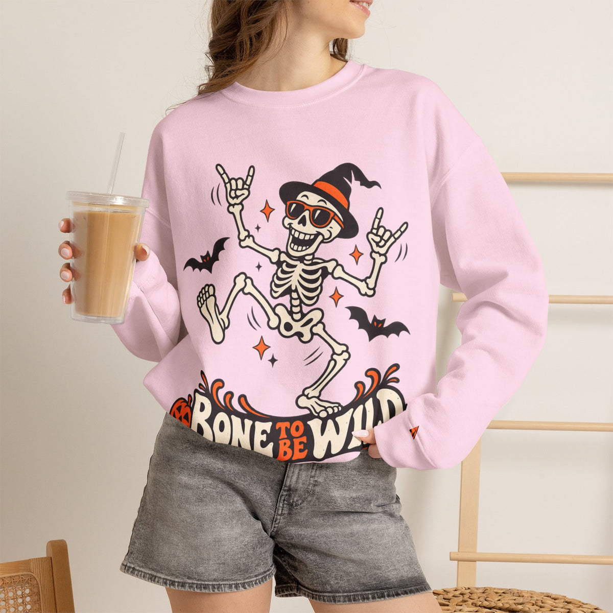 Bone to Be Wild Skeleton Crewneck Sweatshirt