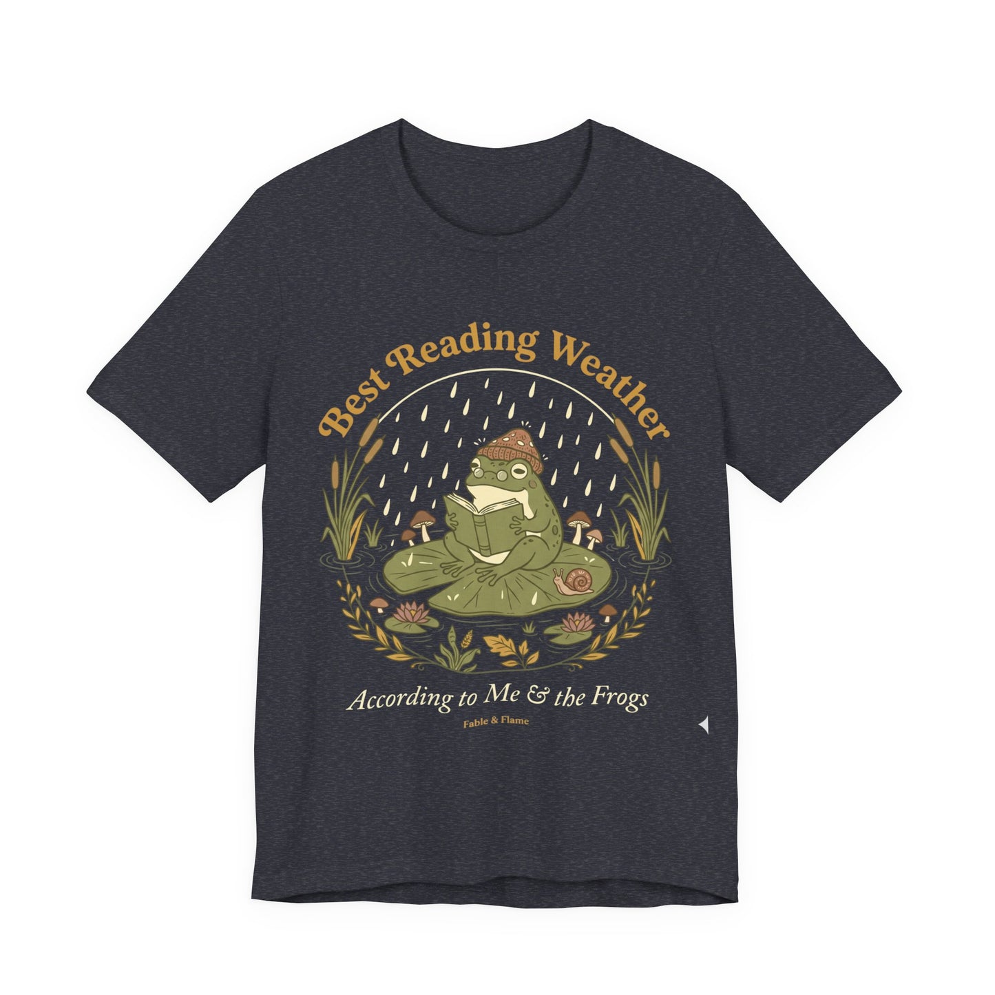 "Best Reading Weather" Frog Graphic Tee