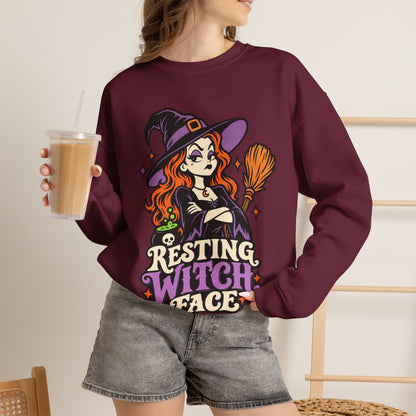 Resting Witch Face Crewneck Sweatshirt