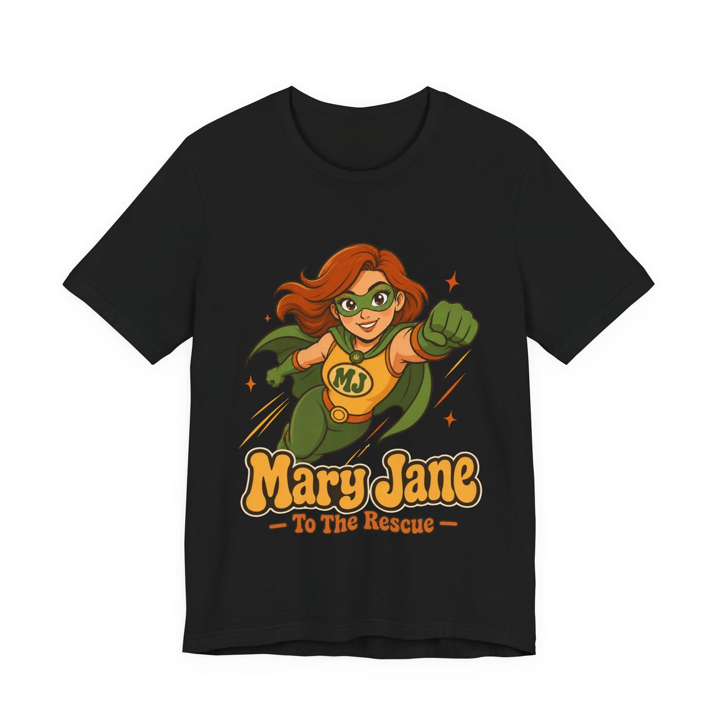 Flying High Mary Jane Superhero Graphic T-Shirt