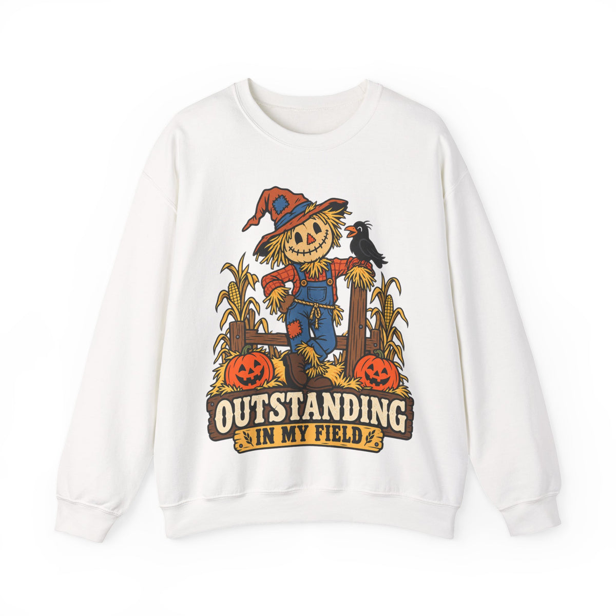 Outstanding in My Field  Scarecrow Crewneck Sweatshirt