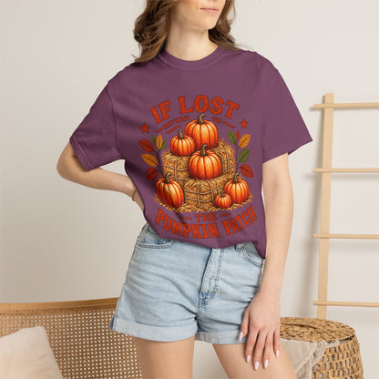 If Lost Return to the Pumpkin Patch Fall Graphic T-shirt