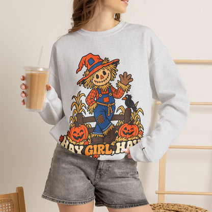 Hay Girl, Hay Scarecrow Crewneck Sweatshirt