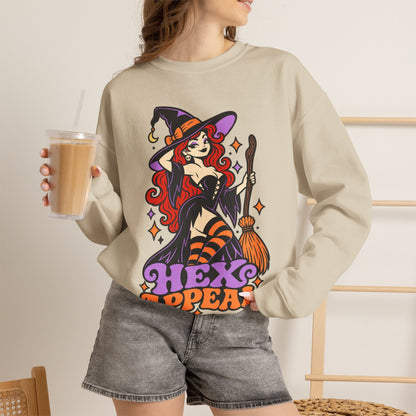 Hex Appeal Retro Pinup Witch Crewneck Sweatshirt