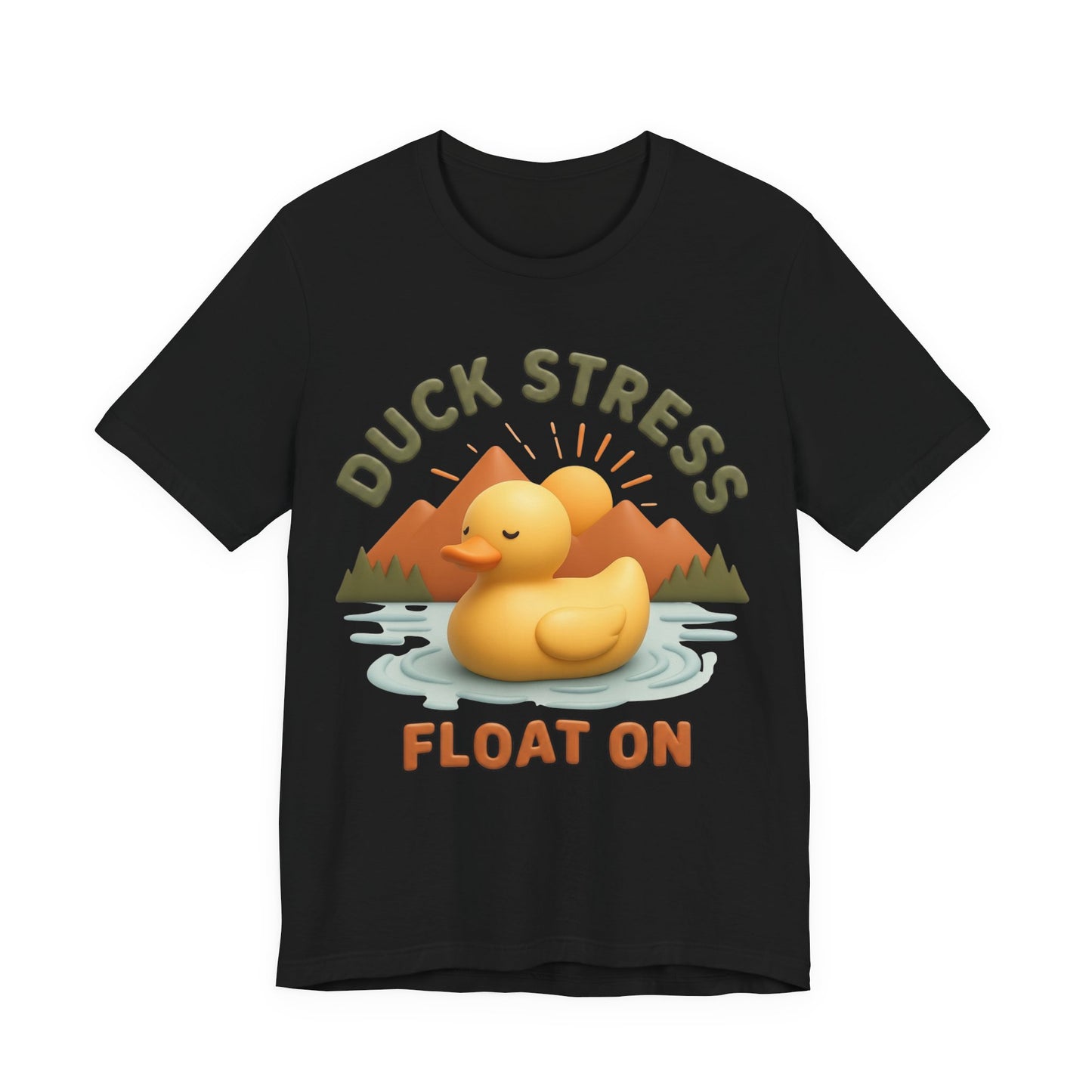 Duck Stress Float On 3D Art Graphic T-Shirt