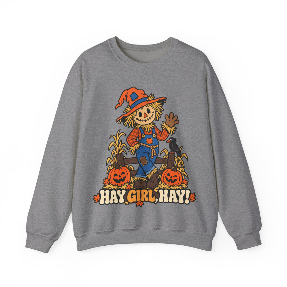 Hay Girl, Hay Scarecrow Crewneck Sweatshirt